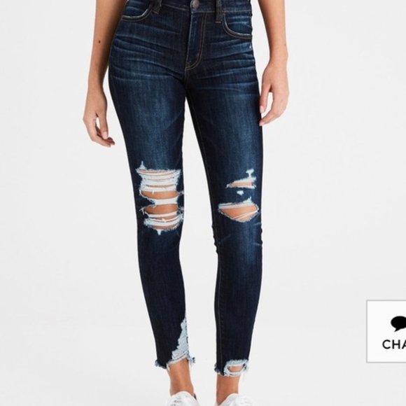 American Eagle Outfitters Denim - AE Ne(x)t Level Ripped High-Waisted Jeans Size 6